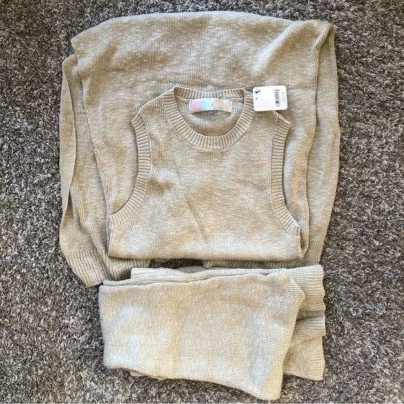 NWT Free People Antonia Sweater Set - Tidal Foam - Picture 4 of 5